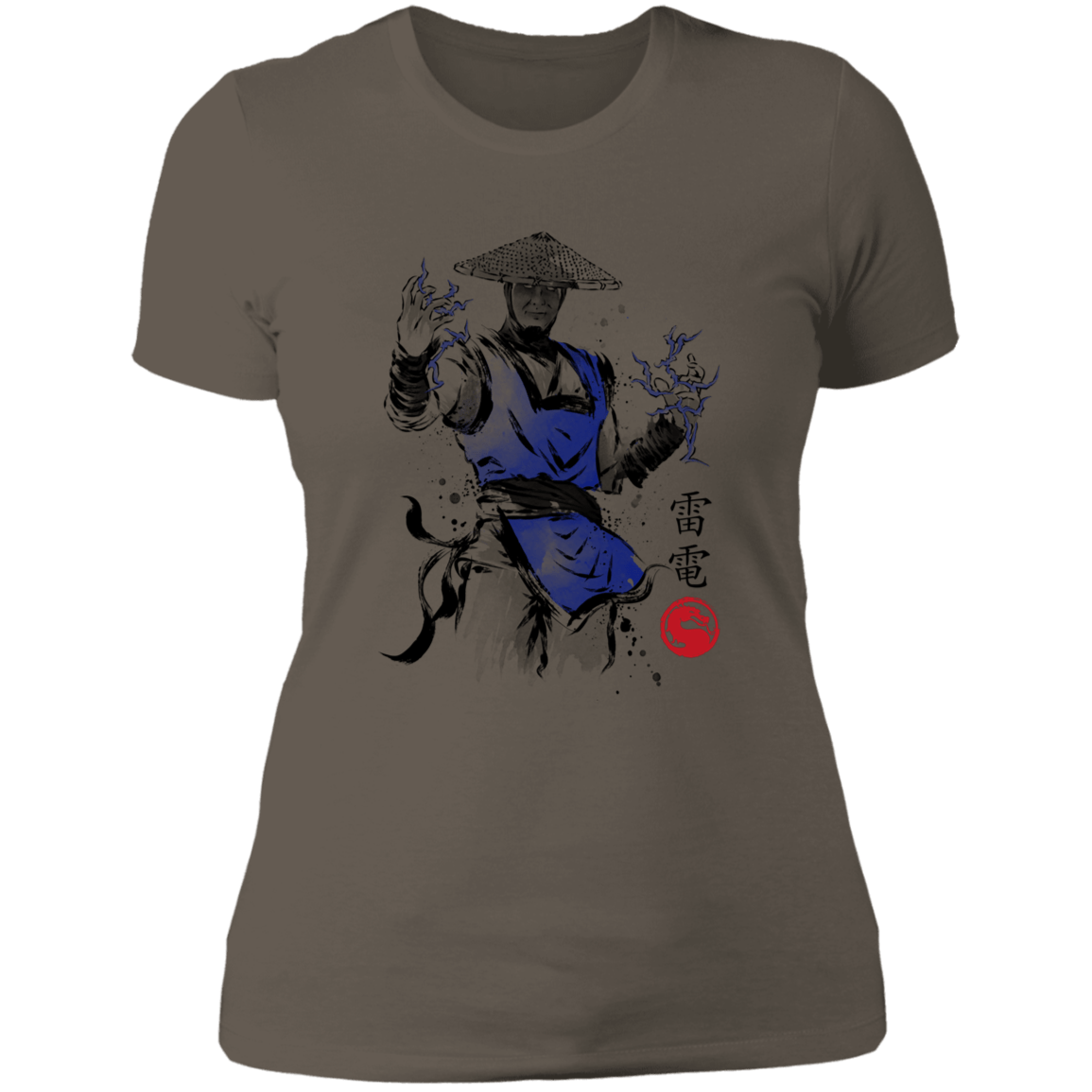 T-Shirts Warm Grey / S Thunder God sumi-e Women's Premium T-Shirt