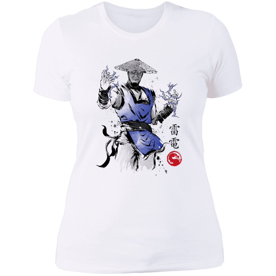 T-Shirts White / S Thunder God sumi-e Women's Premium T-Shirt