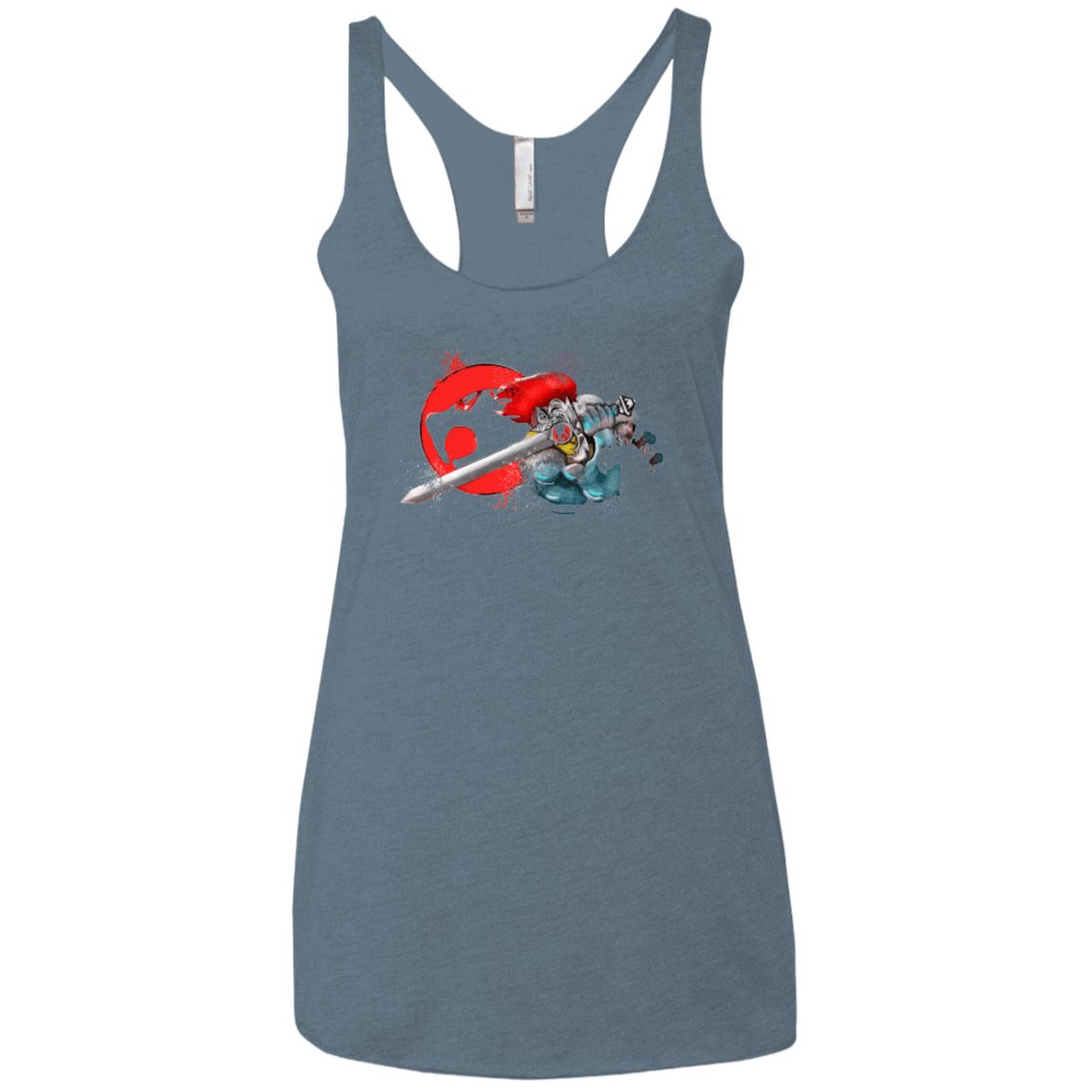T-Shirts Indigo / X-Small Thunder-hoooo Women's Triblend Racerback Tank