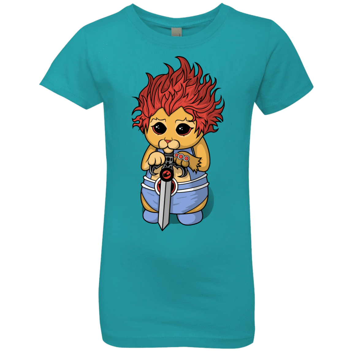 T-Shirts Tahiti Blue / YXS Thunder Kitty Girls Premium T-Shirt