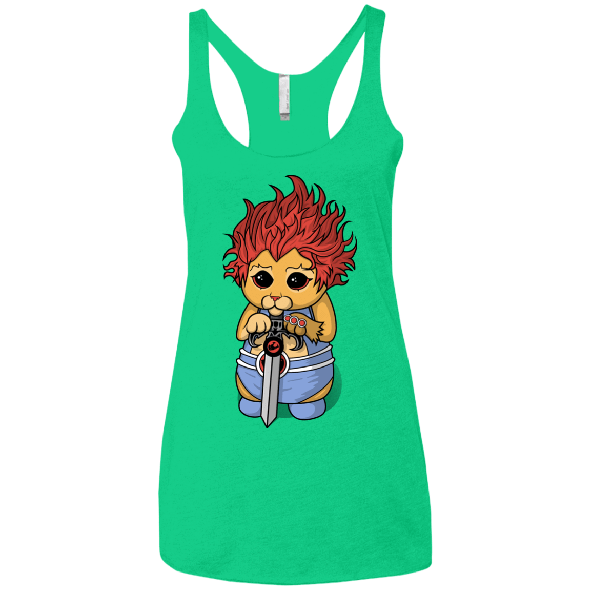 T-Shirts Envy / X-Small Thunder Kitty Women's Triblend Racerback Tank