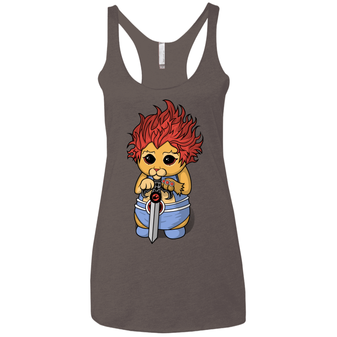 T-Shirts Macchiato / X-Small Thunder Kitty Women's Triblend Racerback Tank