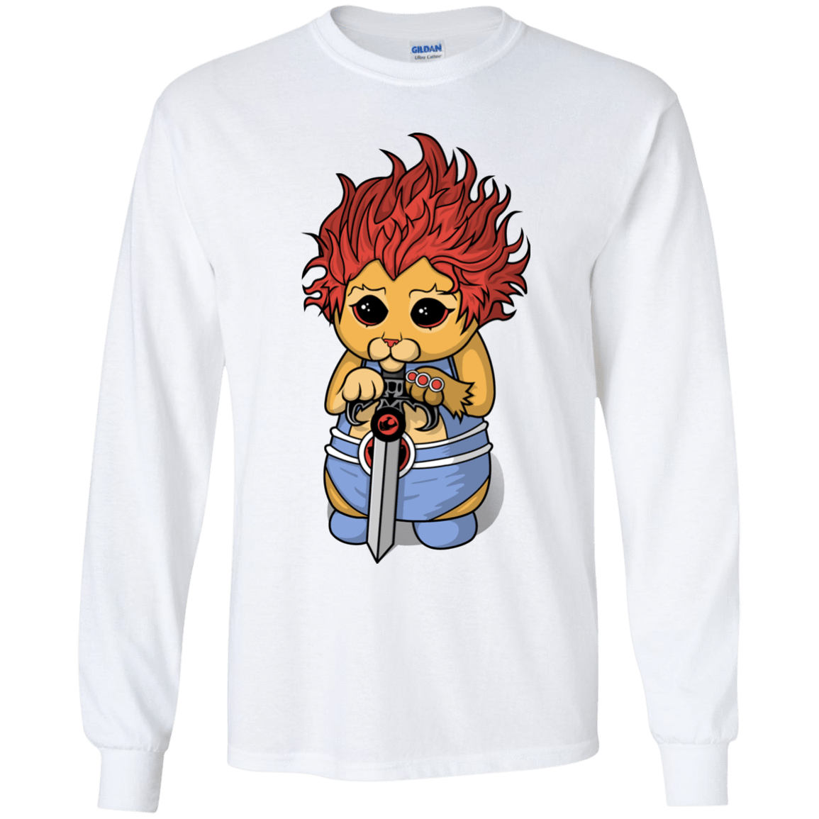 T-Shirts White / YS Thunder Kitty Youth Long Sleeve T-Shirt