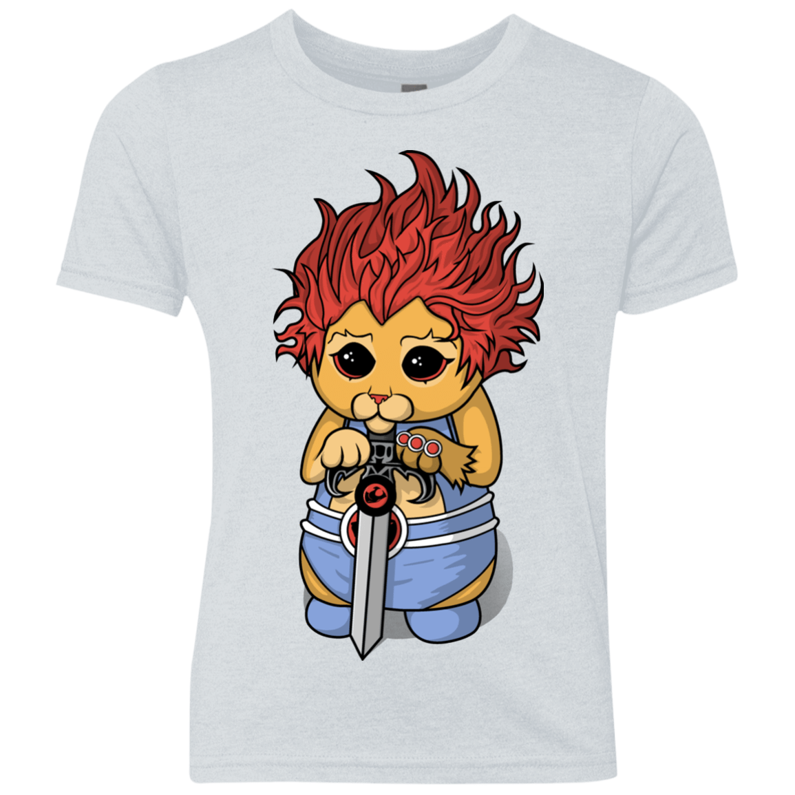 T-Shirts Heather White / YXS Thunder Kitty Youth Triblend T-Shirt