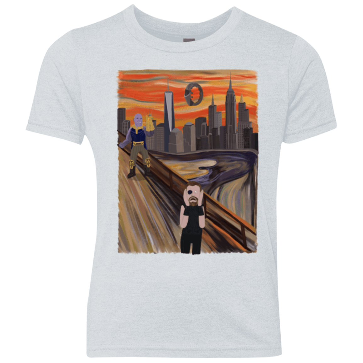 T-Shirts Heather White / YXS Thunder Scream Youth Triblend T-Shirt