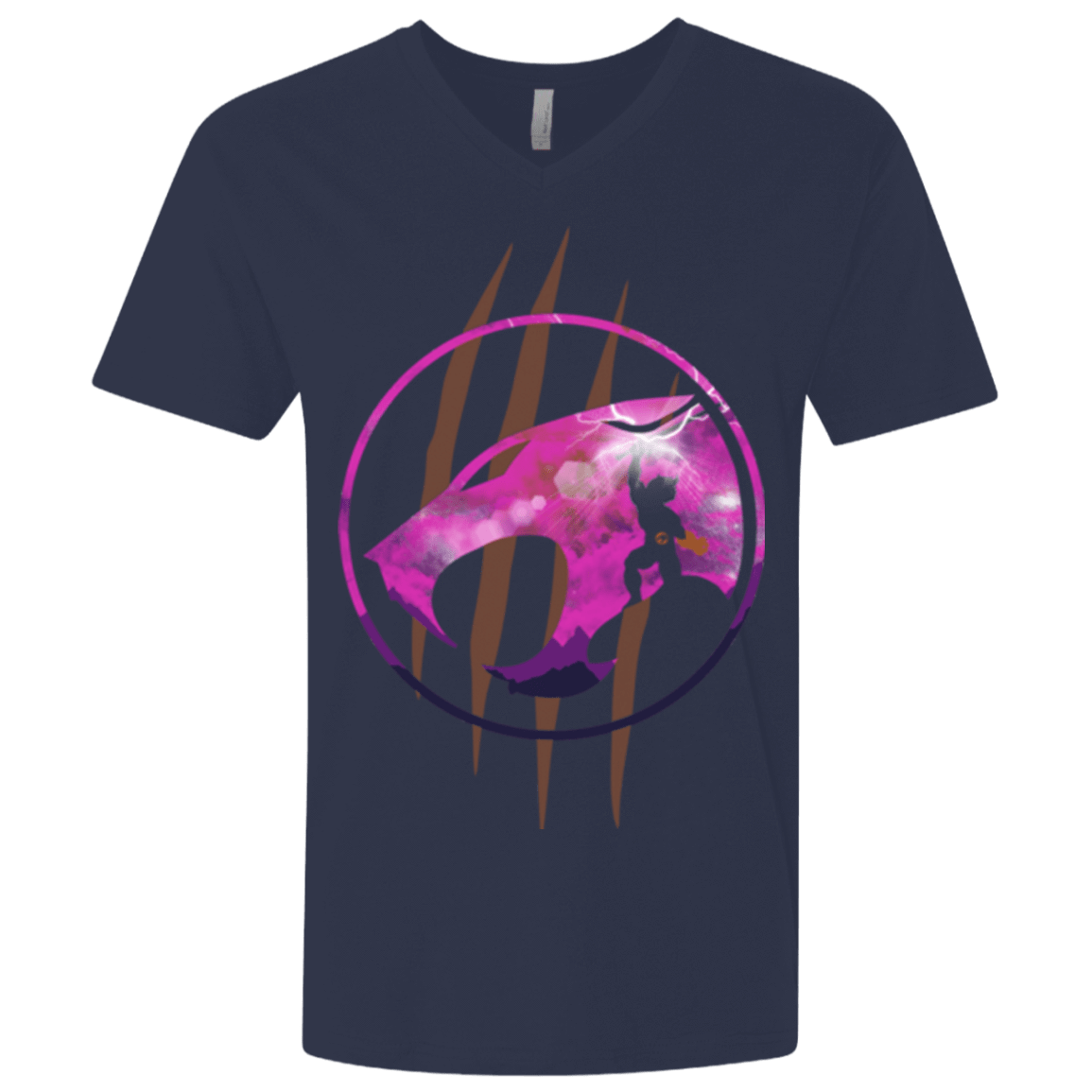 T-Shirts Midnight Navy / X-Small Thunder, Thunder, Thunder Men's Premium V-Neck