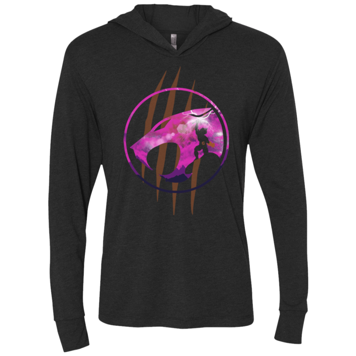 T-Shirts Vintage Black / X-Small Thunder, Thunder, Thunder Triblend Long Sleeve Hoodie Tee