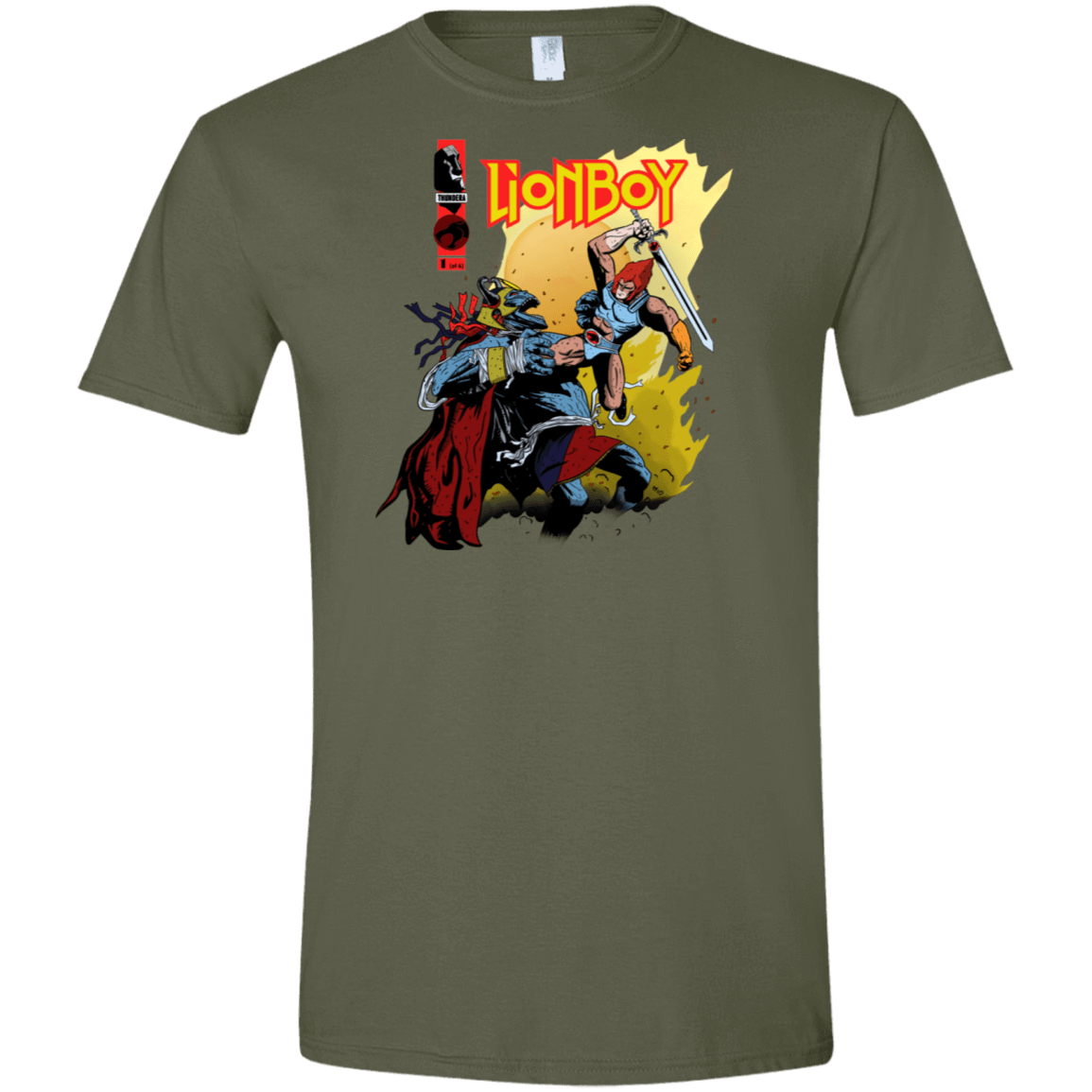 T-Shirts Military Green / S Thunderboy Men's Semi-Fitted Softstyle