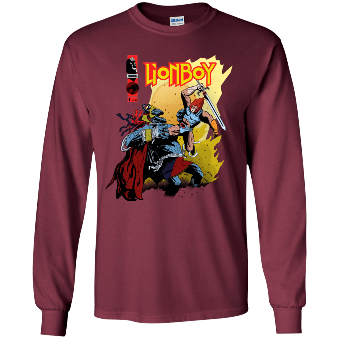 T-Shirts Maroon / YS Thunderboy Youth Long Sleeve T-Shirt