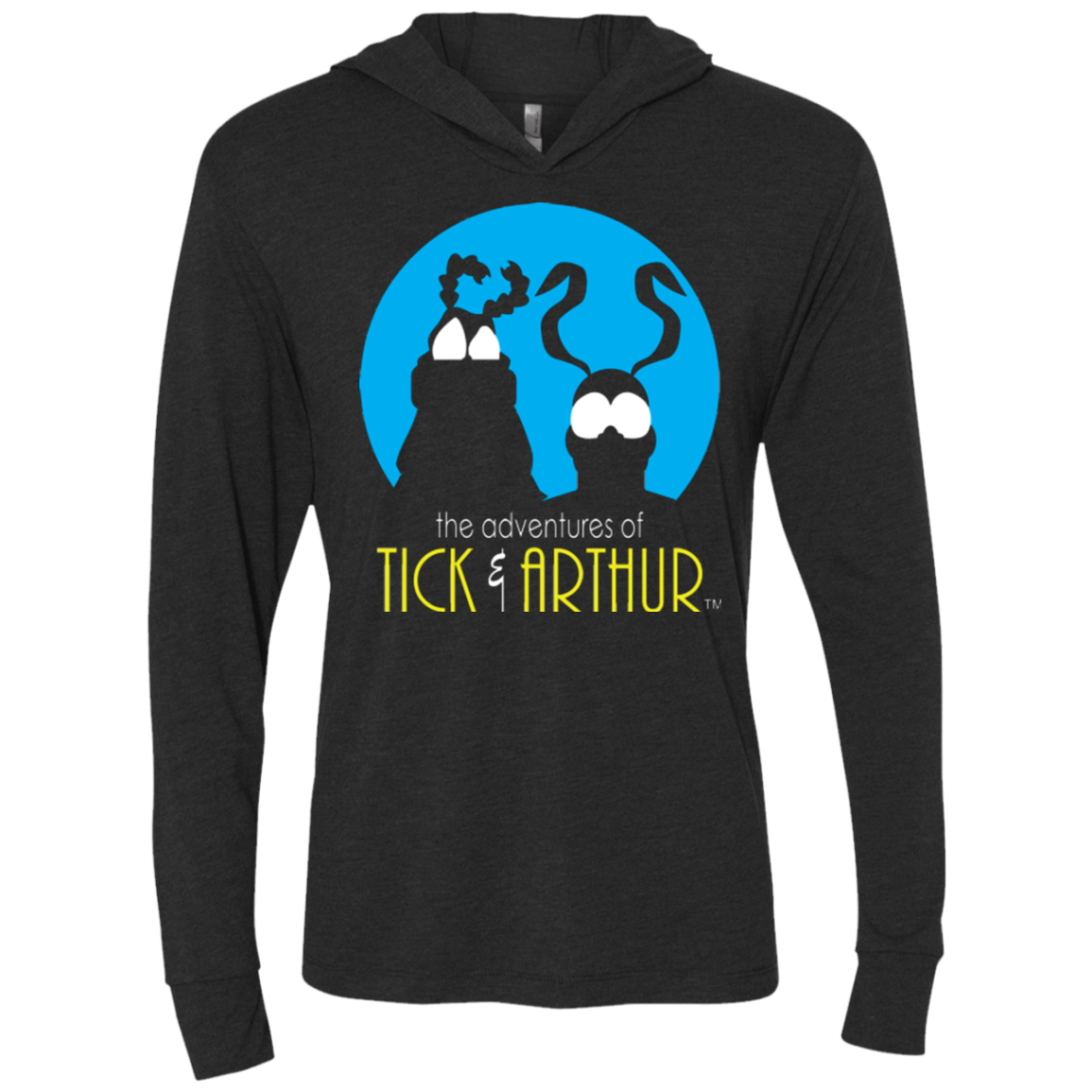 T-Shirts Vintage Black / X-Small Tick and Arthur Triblend Long Sleeve Hoodie Tee
