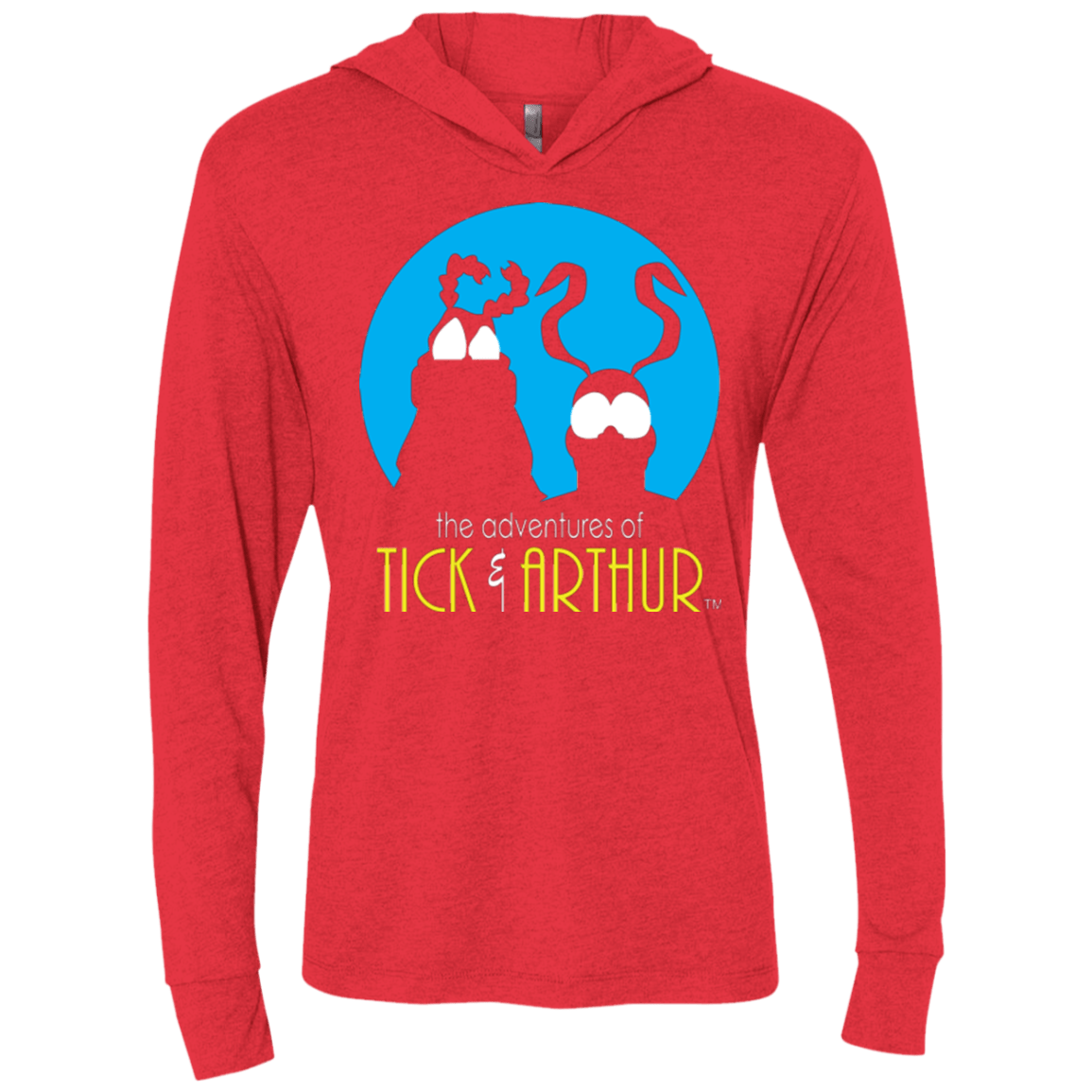 T-Shirts Vintage Red / X-Small Tick and Arthur Triblend Long Sleeve Hoodie Tee