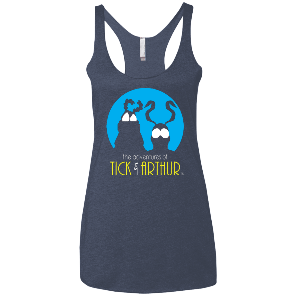 T-Shirts Vintage Navy / X-Small Tick and Arthur Women's Triblend Racerback Tank