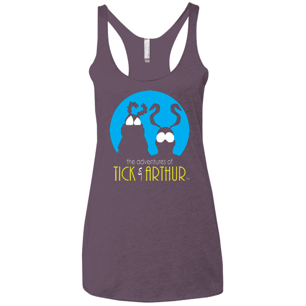 T-Shirts Vintage Purple / X-Small Tick and Arthur Women's Triblend Racerback Tank