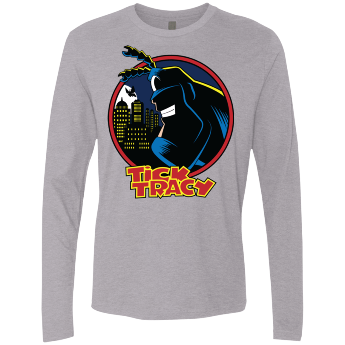 T-Shirts Heather Grey / Small Tick Tracy Men's Premium Long Sleeve