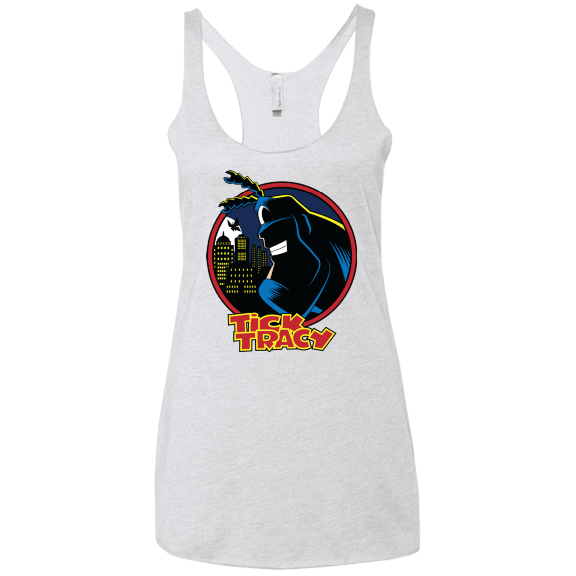 T-Shirts Heather White / X-Small Tick Tracy Women's Triblend Racerback Tank