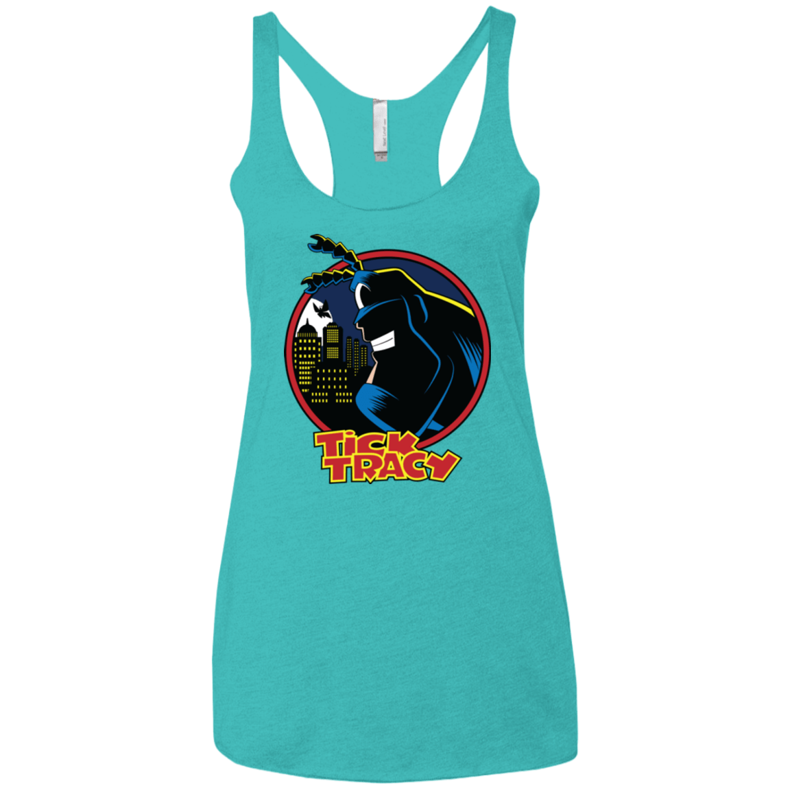 T-Shirts Tahiti Blue / X-Small Tick Tracy Women's Triblend Racerback Tank