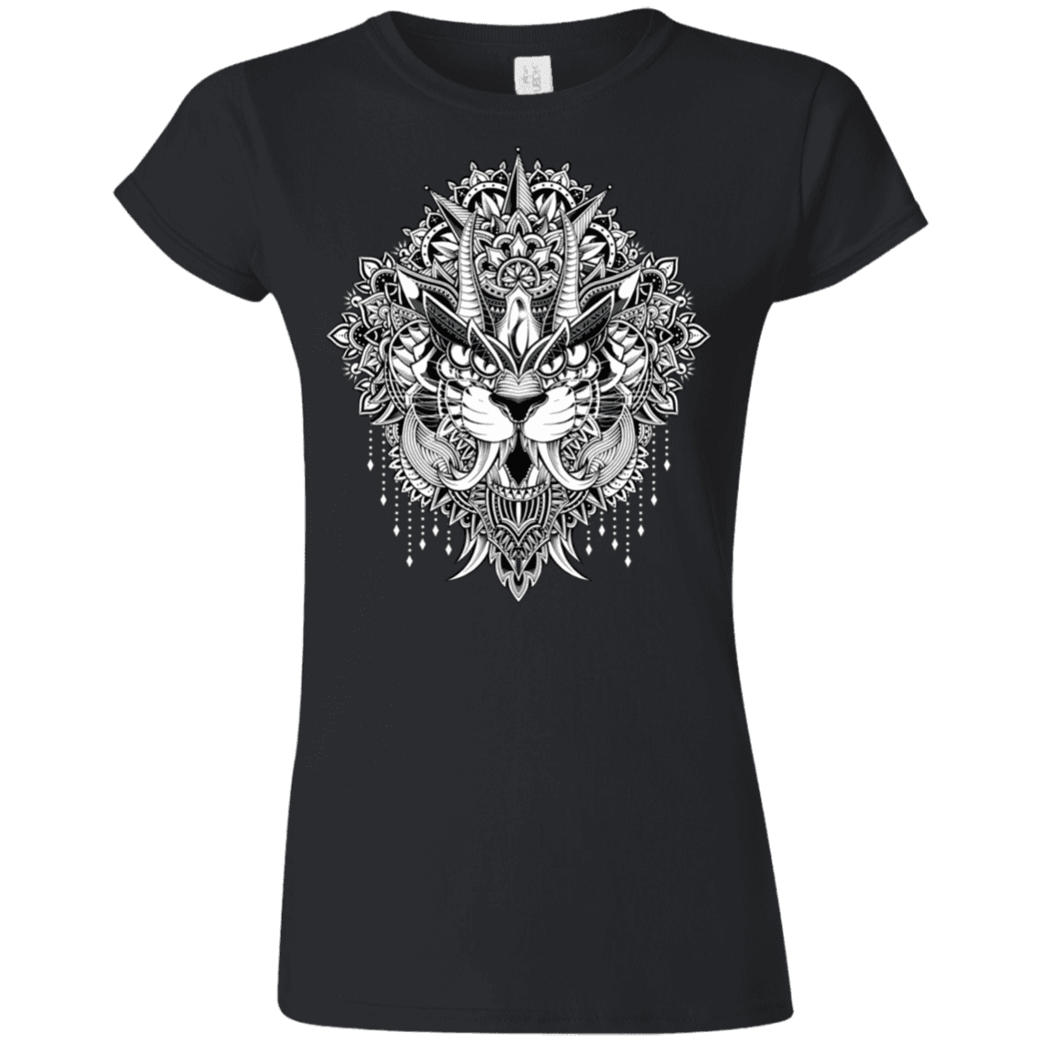 T-Shirts Black / S Tiger Mandala Junior Slimmer-Fit T-Shirt