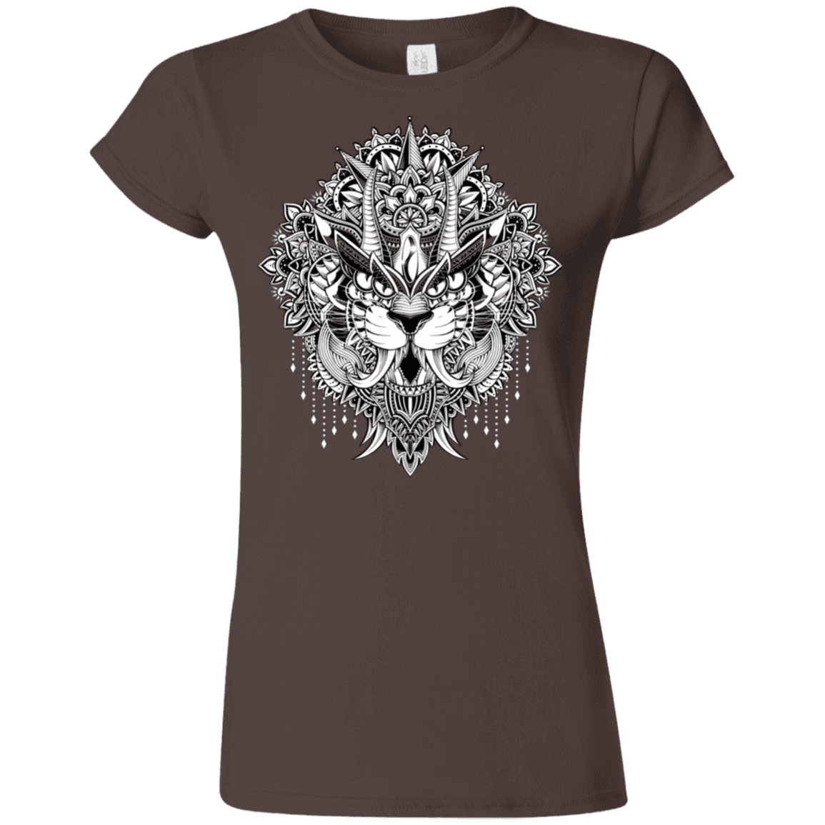 T-Shirts Dark Chocolate / S Tiger Mandala Junior Slimmer-Fit T-Shirt