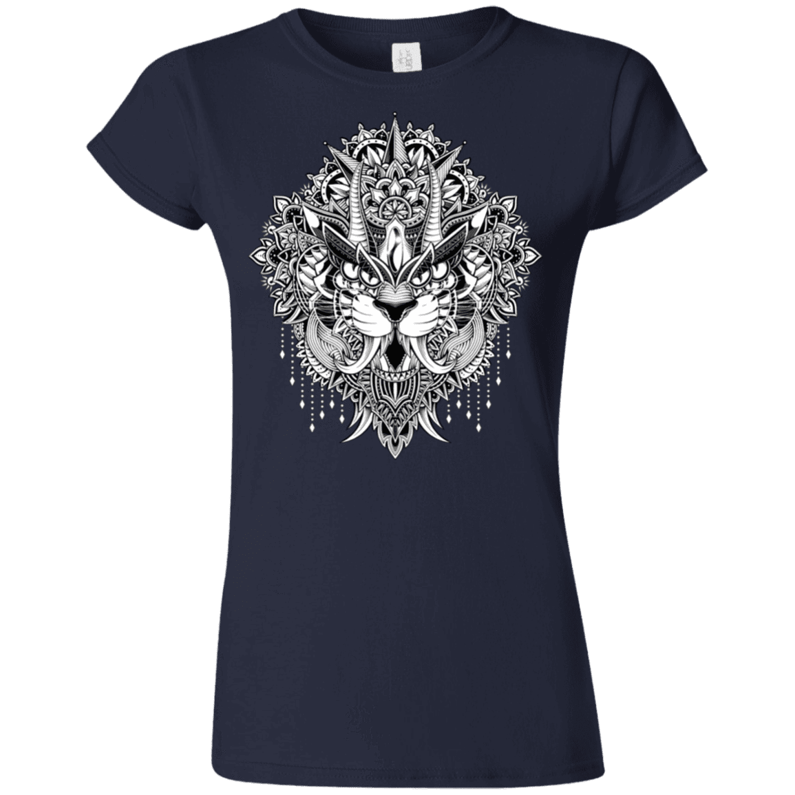 T-Shirts Navy / S Tiger Mandala Junior Slimmer-Fit T-Shirt