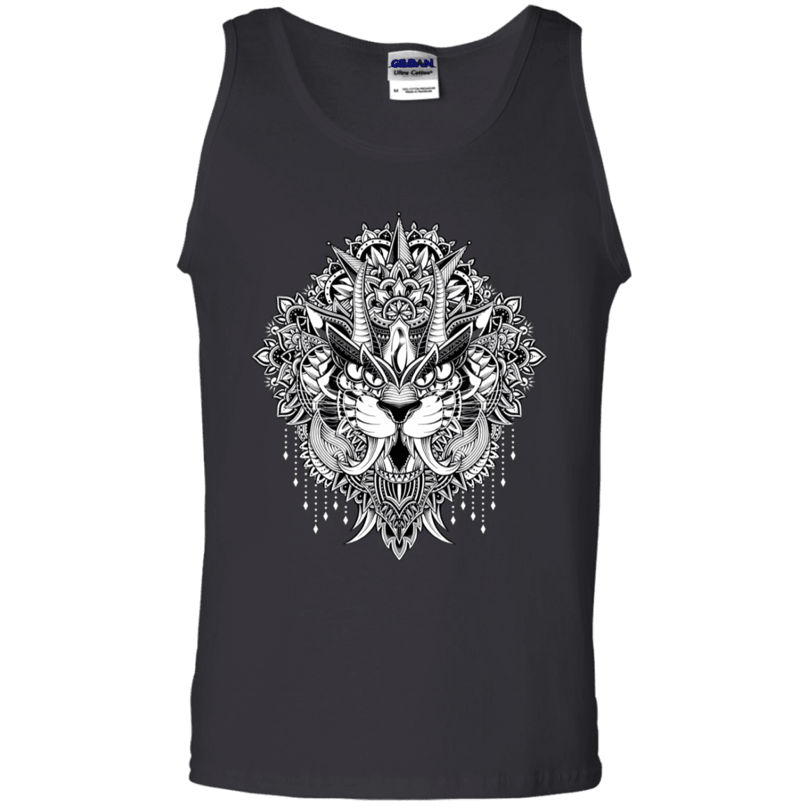 T-Shirts Black / S Tiger Mandala Men's Tank Top