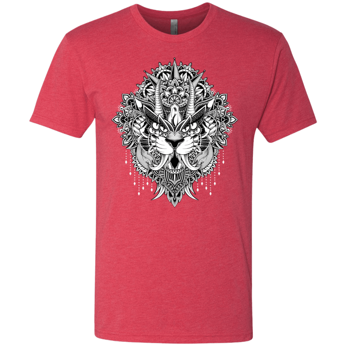 T-Shirts Vintage Red / S Tiger Mandala Men's Triblend T-Shirt