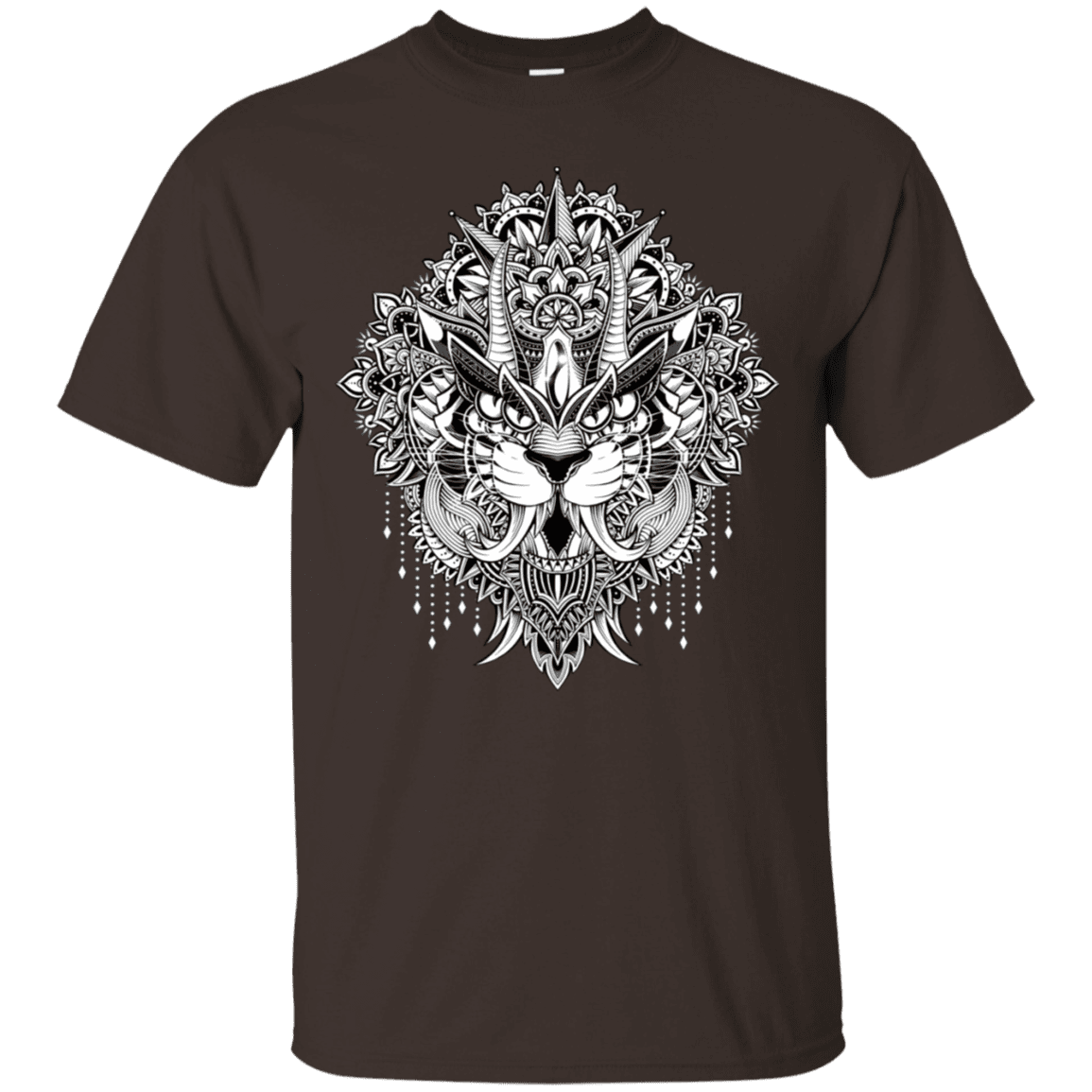 T-Shirts Dark Chocolate / S Tiger Mandala T-Shirt