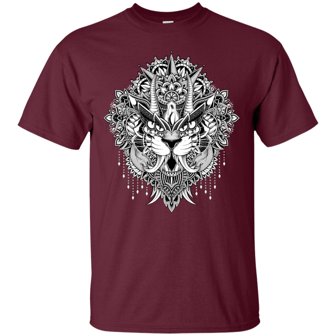 T-Shirts Maroon / S Tiger Mandala T-Shirt