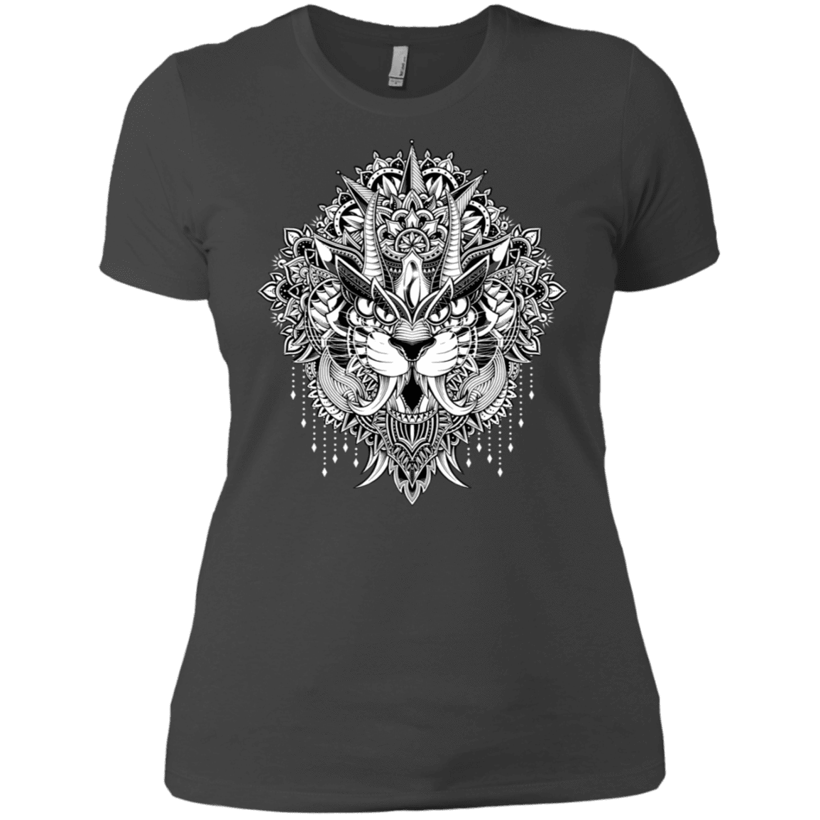 T-Shirts Heavy Metal / X-Small Tiger Mandala Women's Premium T-Shirt
