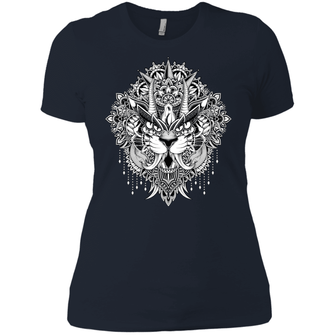 T-Shirts Midnight Navy / X-Small Tiger Mandala Women's Premium T-Shirt