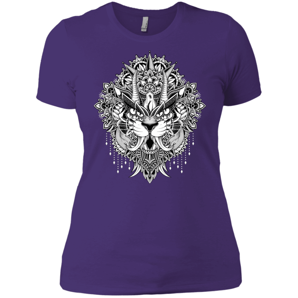T-Shirts Purple Rush/ / X-Small Tiger Mandala Women's Premium T-Shirt
