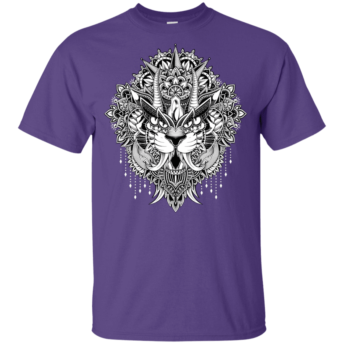 T-Shirts Purple / YXS Tiger Mandala Youth T-Shirt