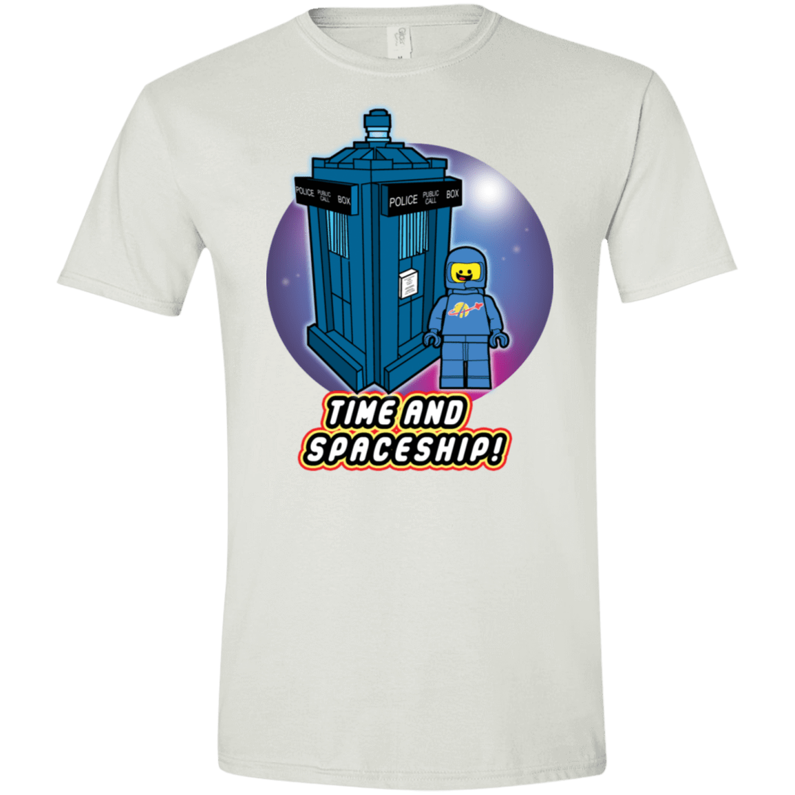 T-Shirts White / X-Small Time and Spaceship Men's Semi-Fitted Softstyle