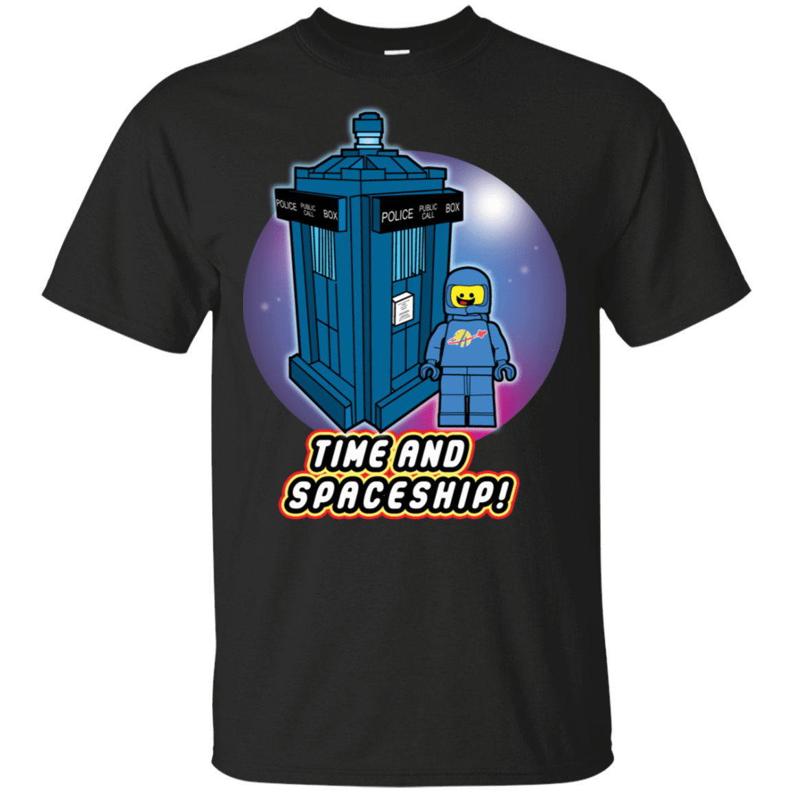 T-Shirts Black / S Time and Spaceship T-Shirt