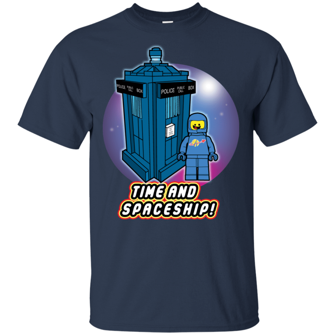 T-Shirts Navy / S Time and Spaceship T-Shirt