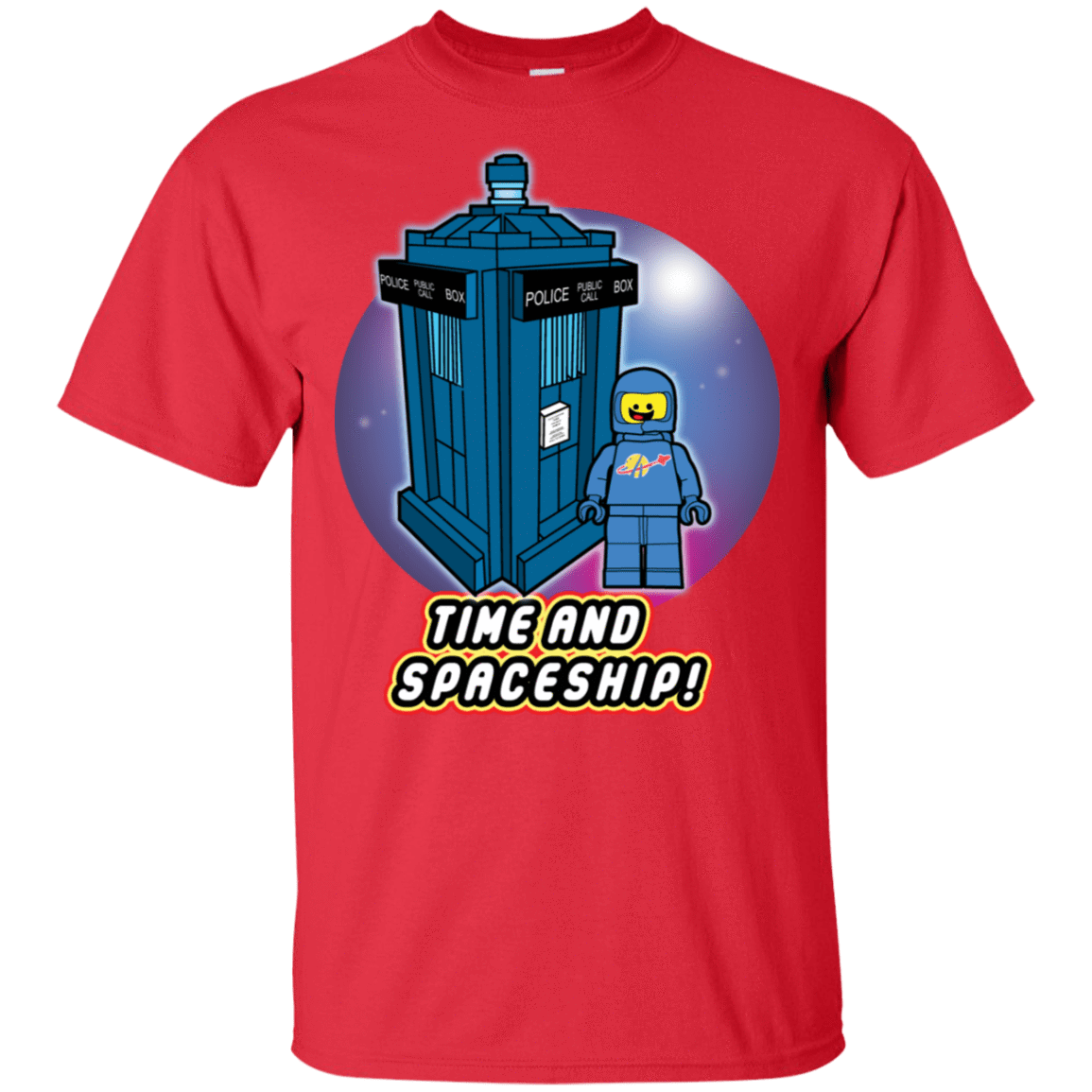 T-Shirts Red / S Time and Spaceship T-Shirt
