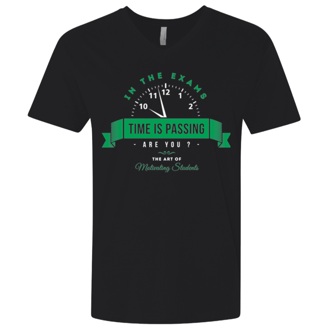 T-Shirts Black / X-Small Time Is Passing Men's Premium V-Neck