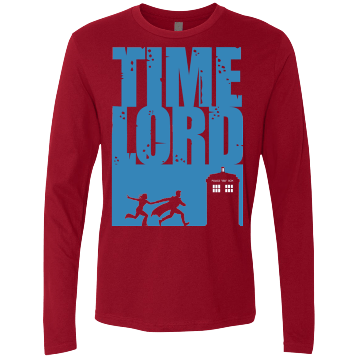 T-Shirts Cardinal / Small Time Lord Allons-y! Men's Premium Long Sleeve