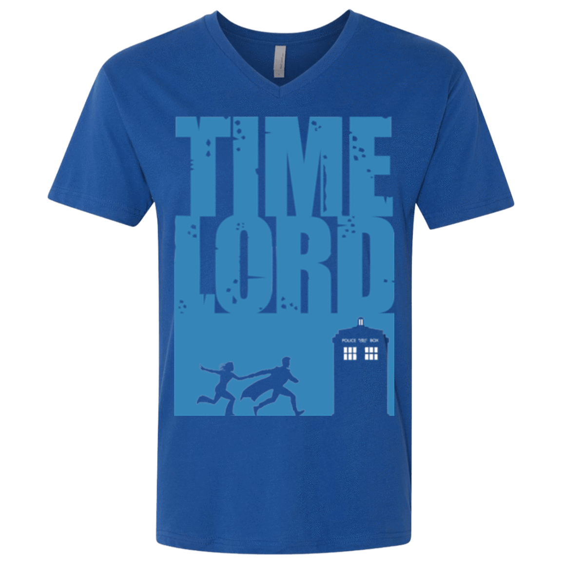 T-Shirts Royal / X-Small Time Lord Allons-y! Men's Premium V-Neck