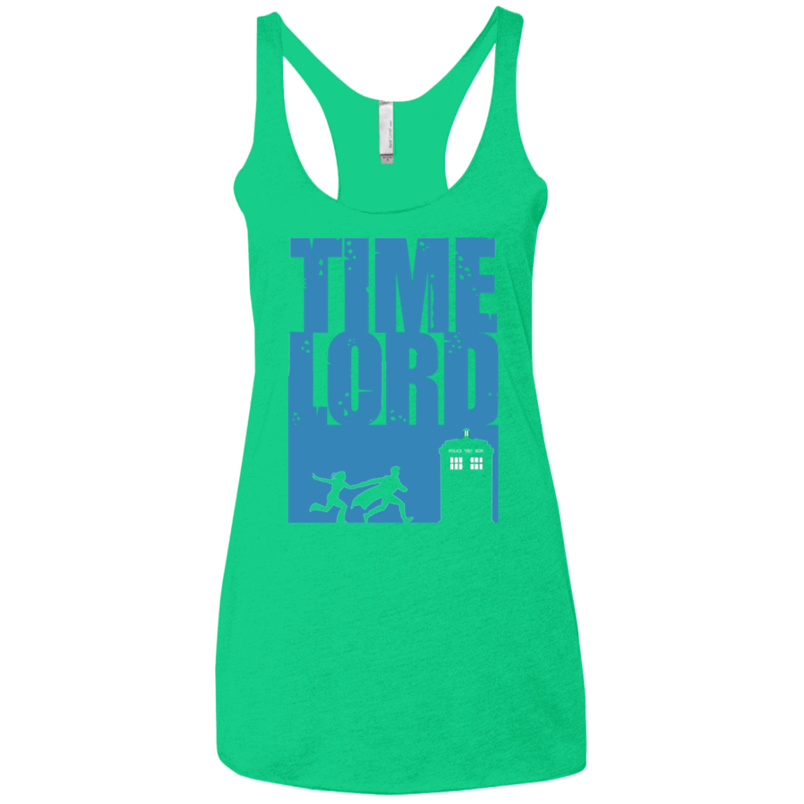 T-Shirts Envy / X-Small Time Lord Allons-y! Women's Triblend Racerback Tank