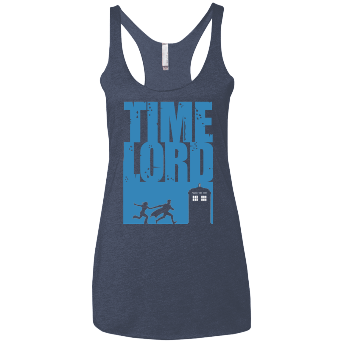 T-Shirts Vintage Navy / X-Small Time Lord Allons-y! Women's Triblend Racerback Tank