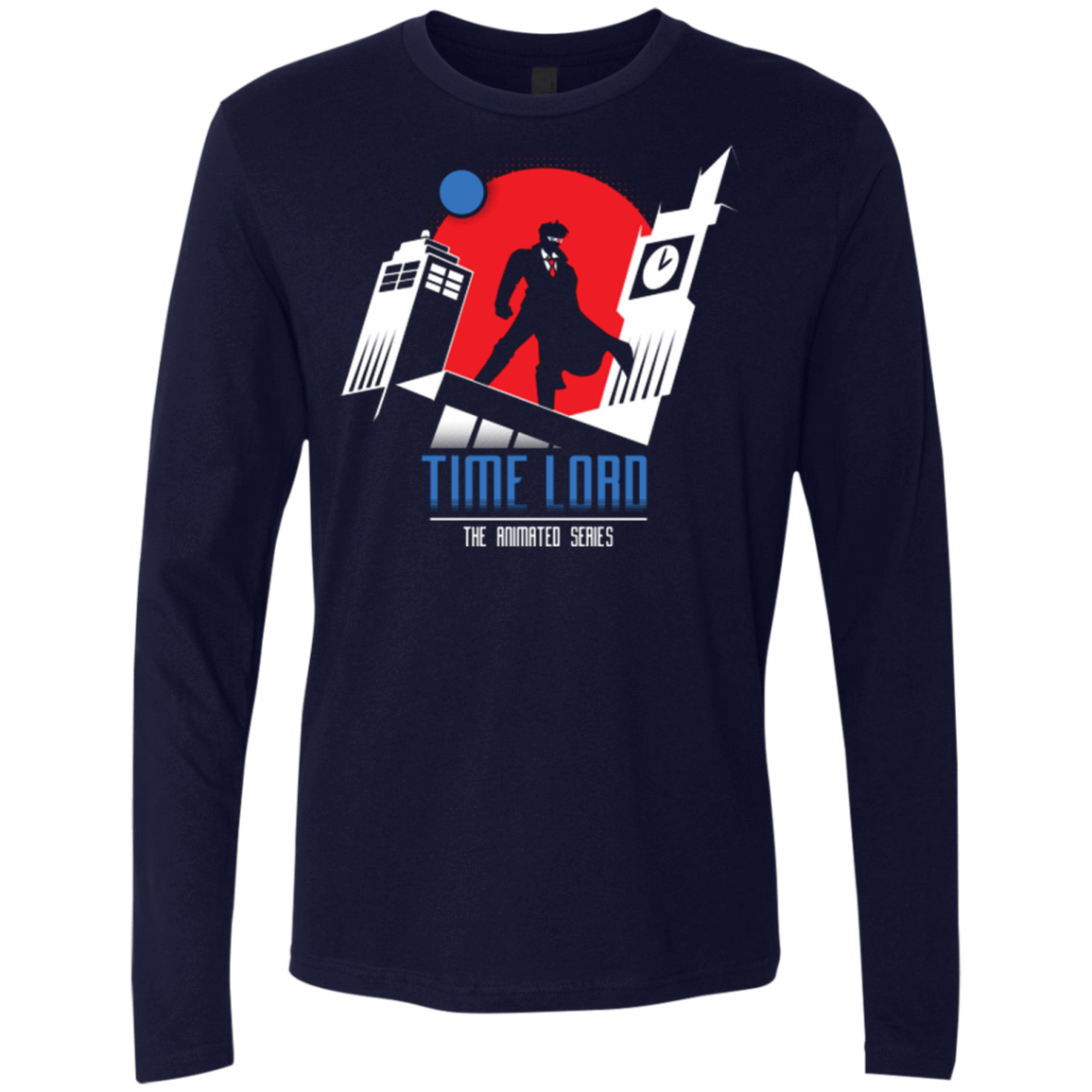 T-Shirts Midnight Navy / Small Time Lord Animated Series Men's Premium Long Sleeve