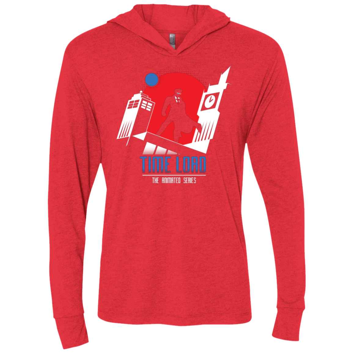 Time Lord Animated Series Triblend Long Sleeve Hoodie Tee