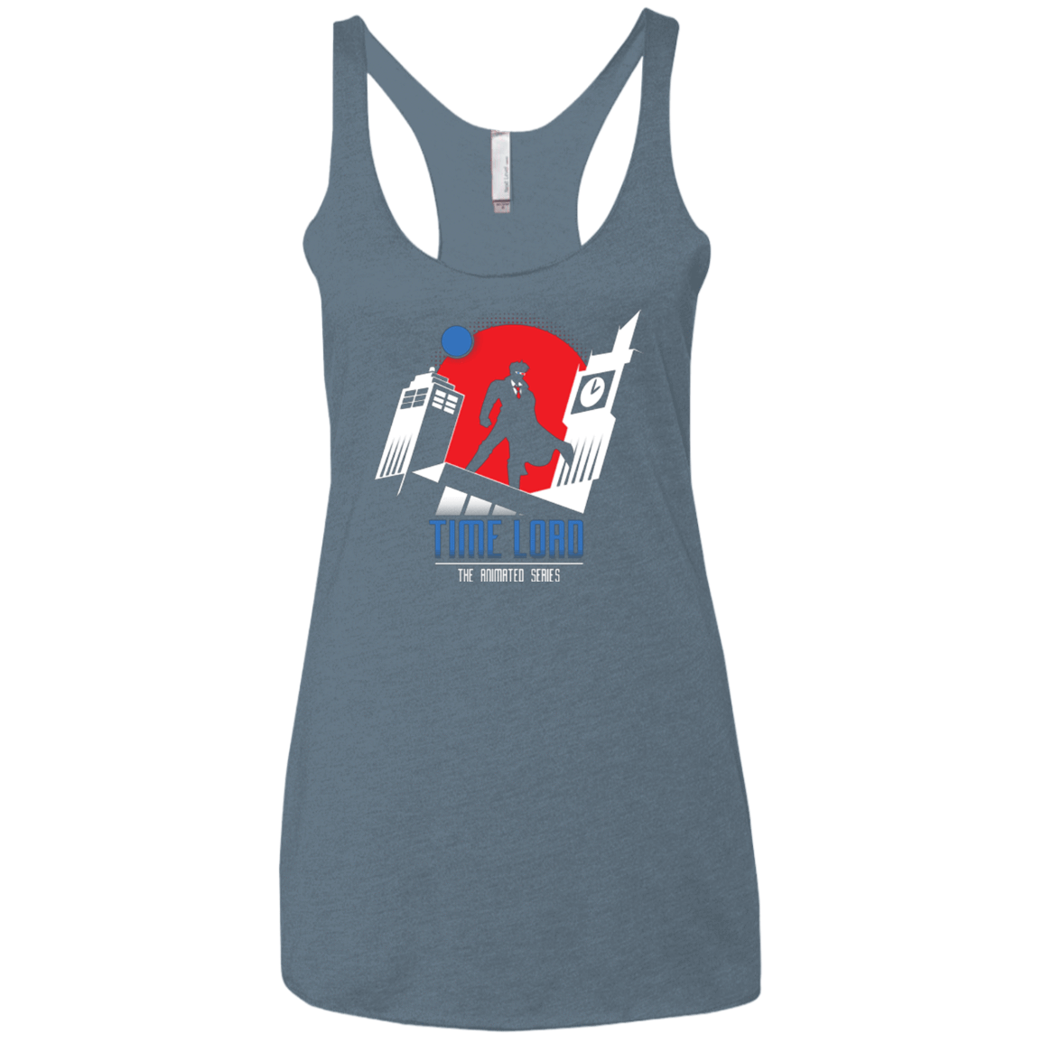 T-Shirts Indigo / X-Small Time Lord Animated Series Women's Triblend Racerback Tank
