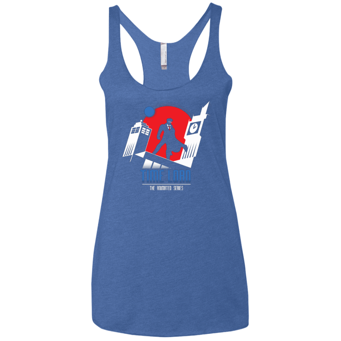 T-Shirts Vintage Royal / X-Small Time Lord Animated Series Women's Triblend Racerback Tank