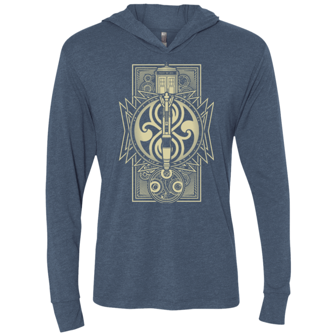 T-Shirts Indigo / X-Small Time Lord Association Triblend Long Sleeve Hoodie Tee