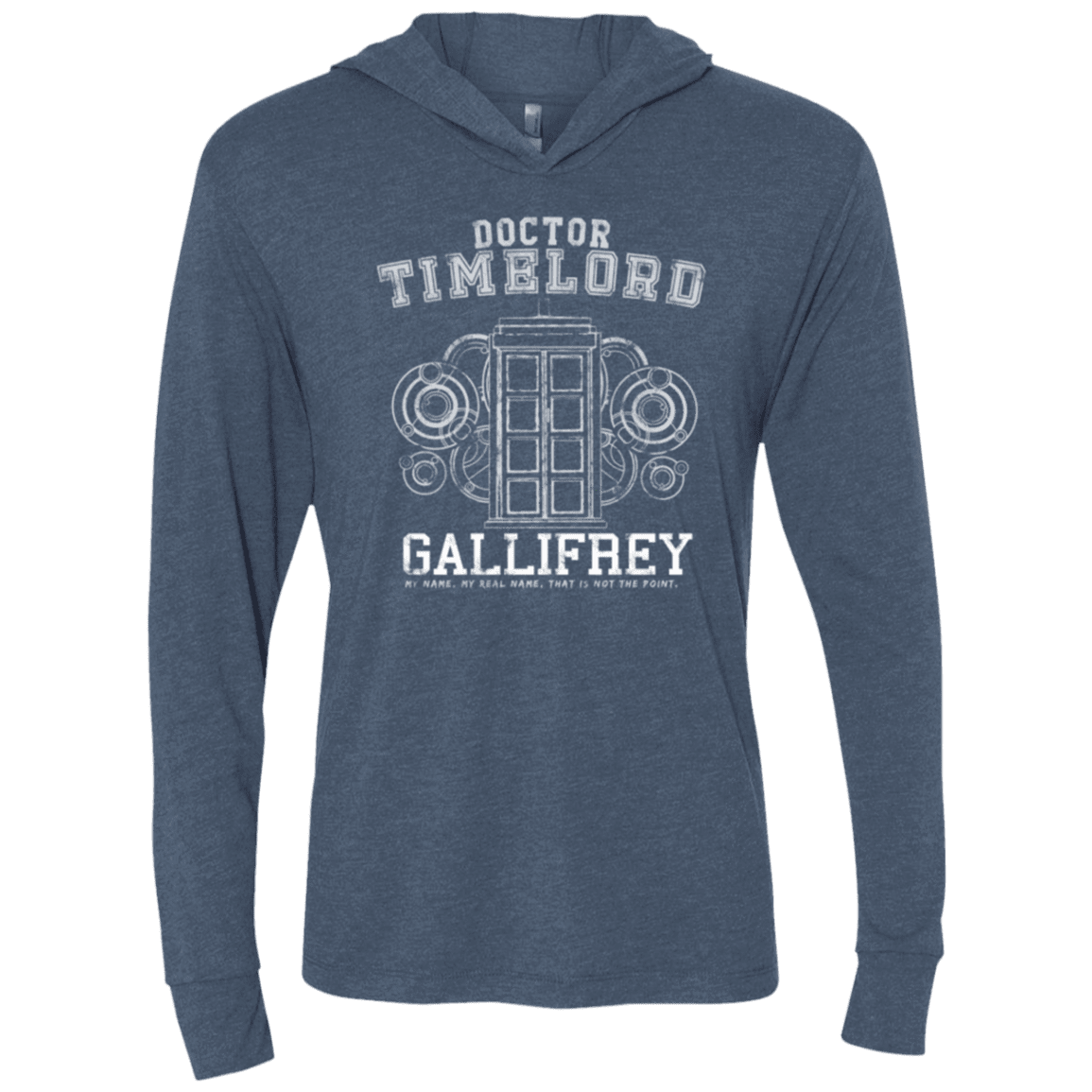 T-Shirts Indigo / X-Small Time Lord Triblend Long Sleeve Hoodie Tee