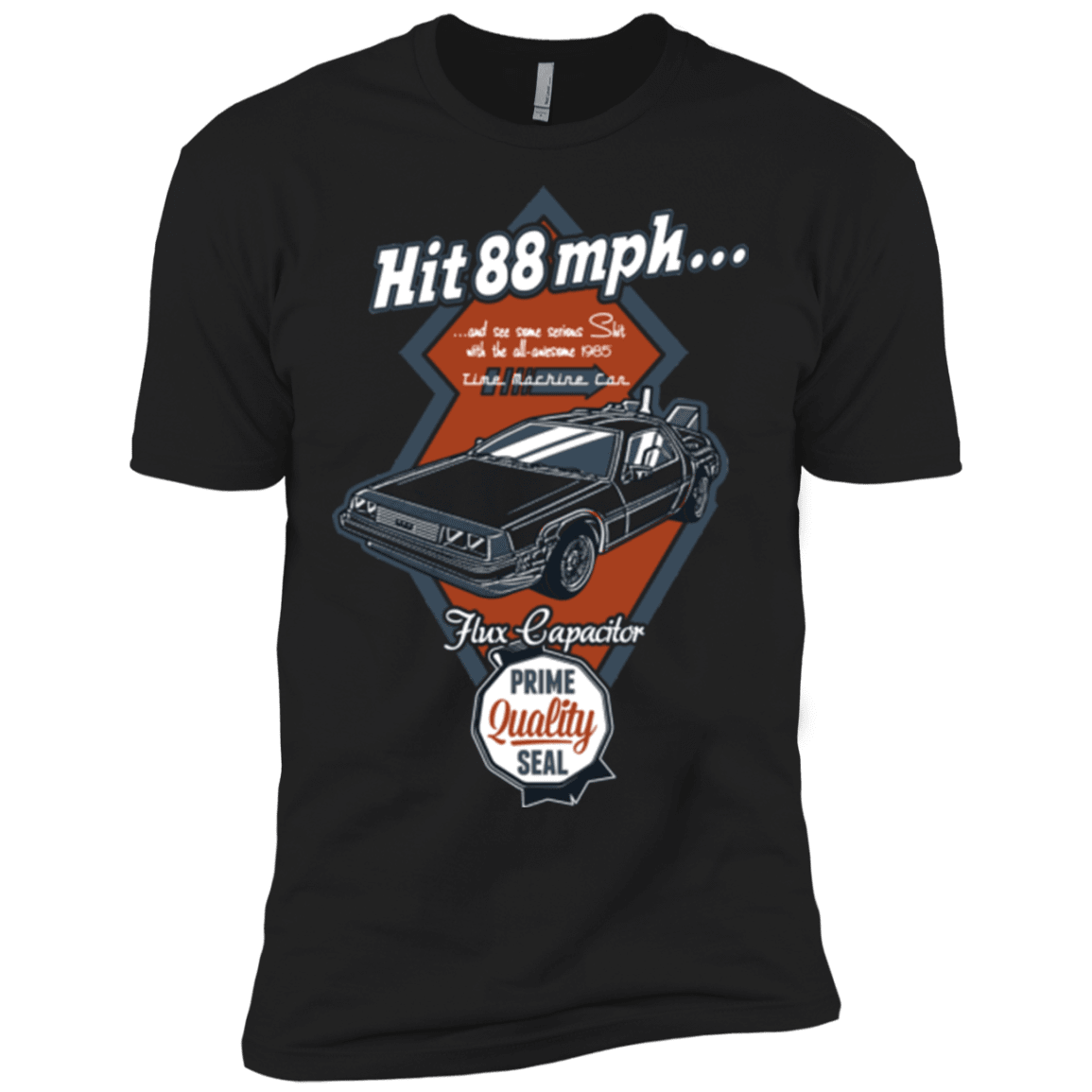 T-Shirts Black / X-Small Time Machine Car Men's Premium T-Shirt