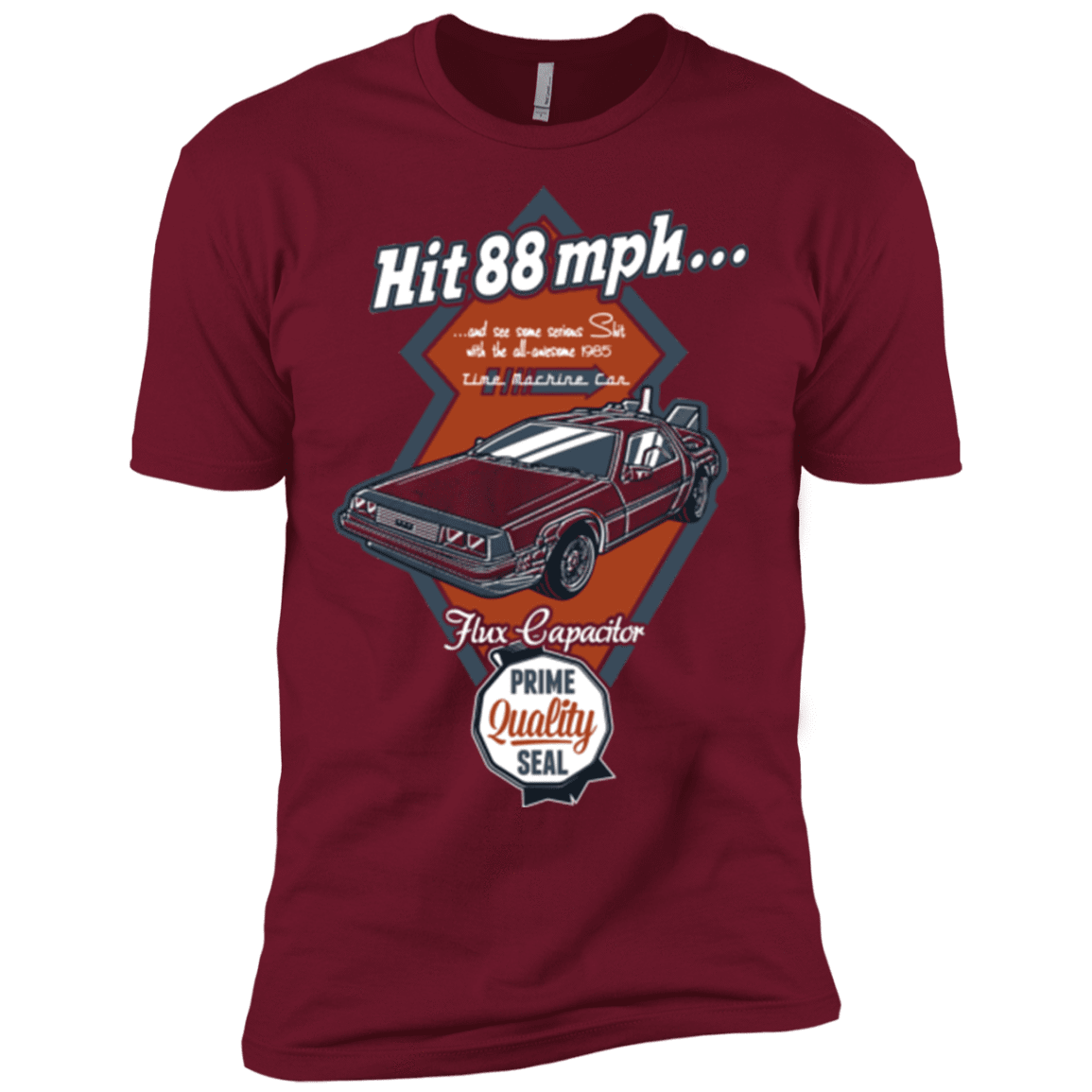 T-Shirts Cardinal / X-Small Time Machine Car Men's Premium T-Shirt