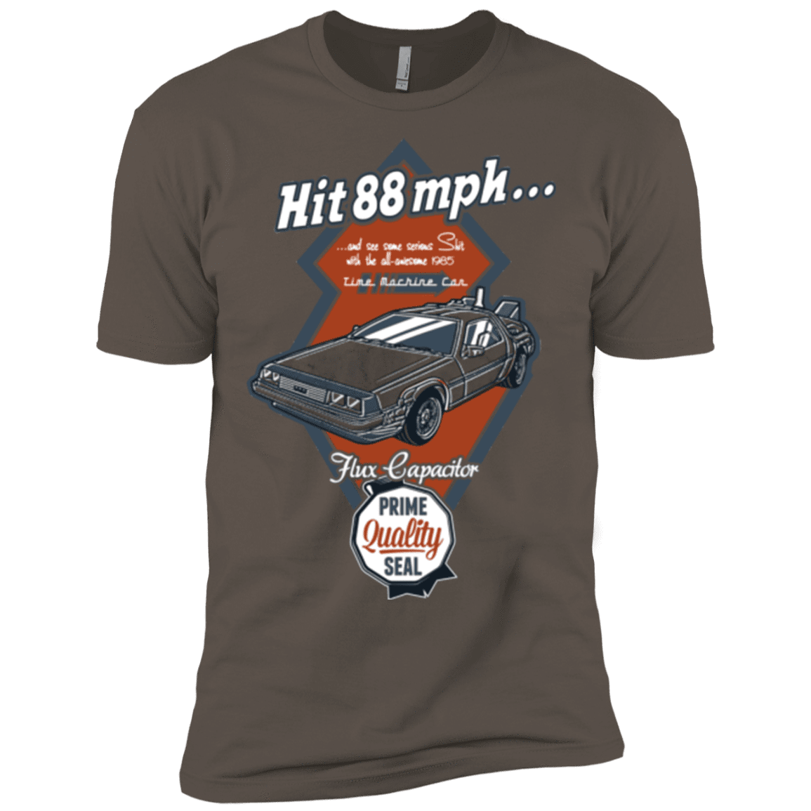 T-Shirts Warm Grey / X-Small Time Machine Car Men's Premium T-Shirt