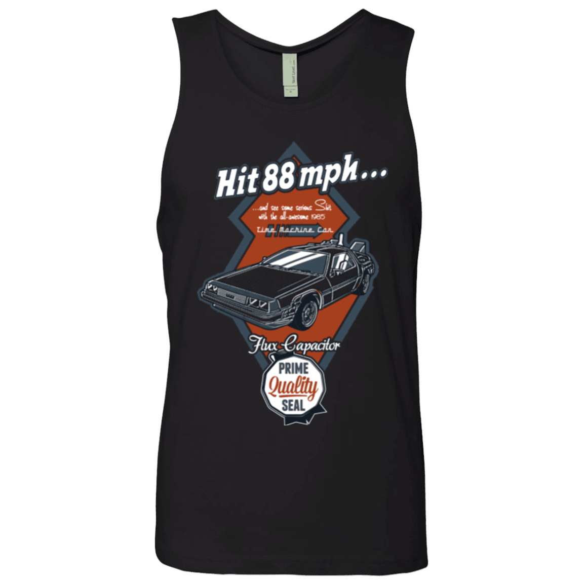 T-Shirts Black / Small Time Machine Car Men's Premium Tank Top